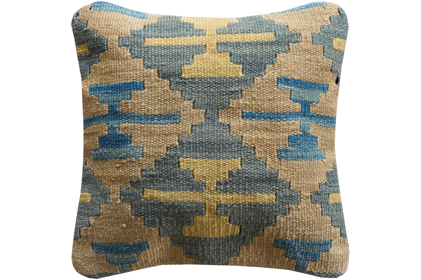 Kelim Kissen — Handgefertigt, 40x40 cm, Bunt, 100% Virgin Wool | Main view