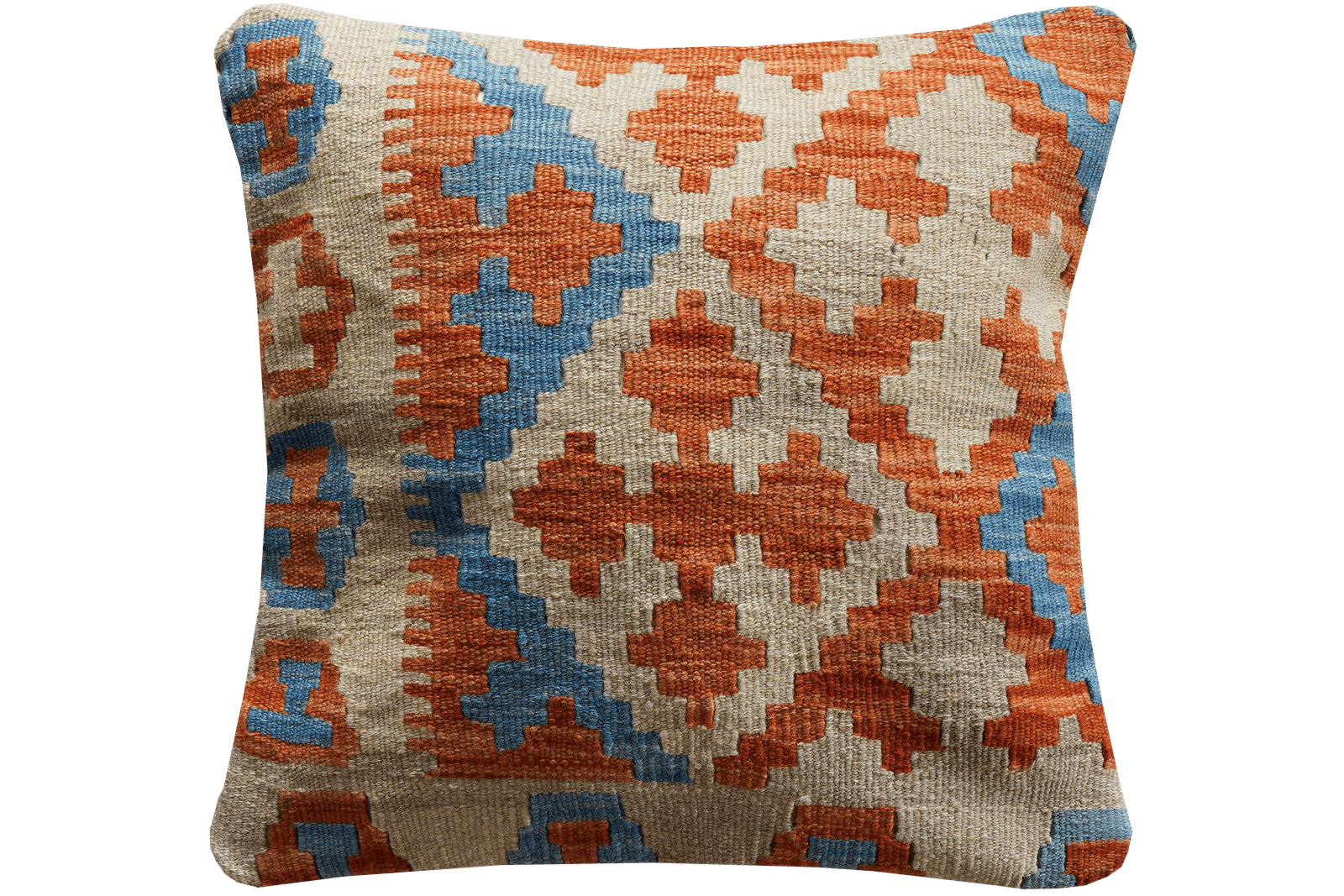 Kelim Kissen — Handmade, 50x50 cm, Multicolor, 100% Virgin Wool | Main view