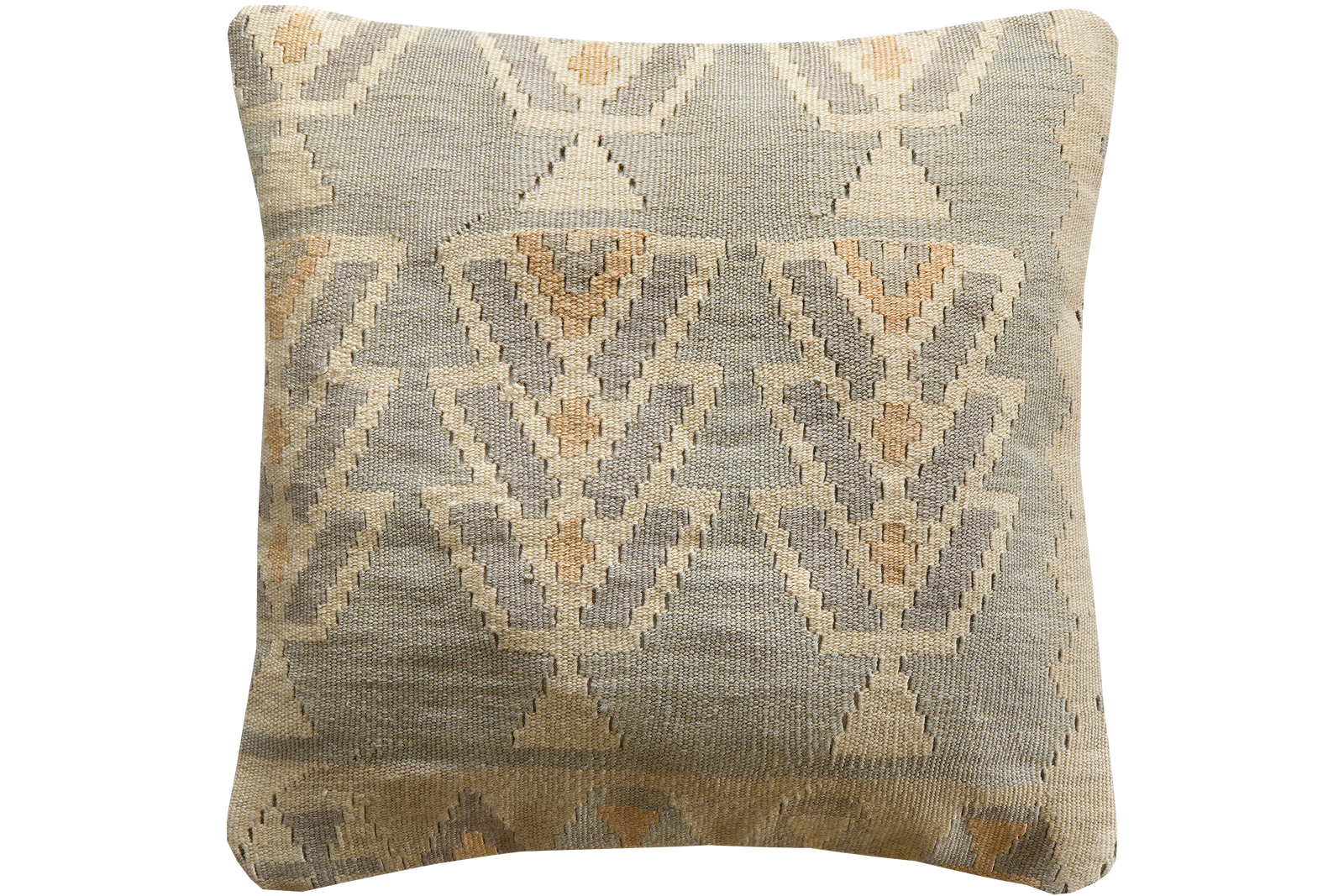 Kelim Kissen — Handgefertigt, 65x65 cm, Bunt, 100% Virgin Wool | Main view