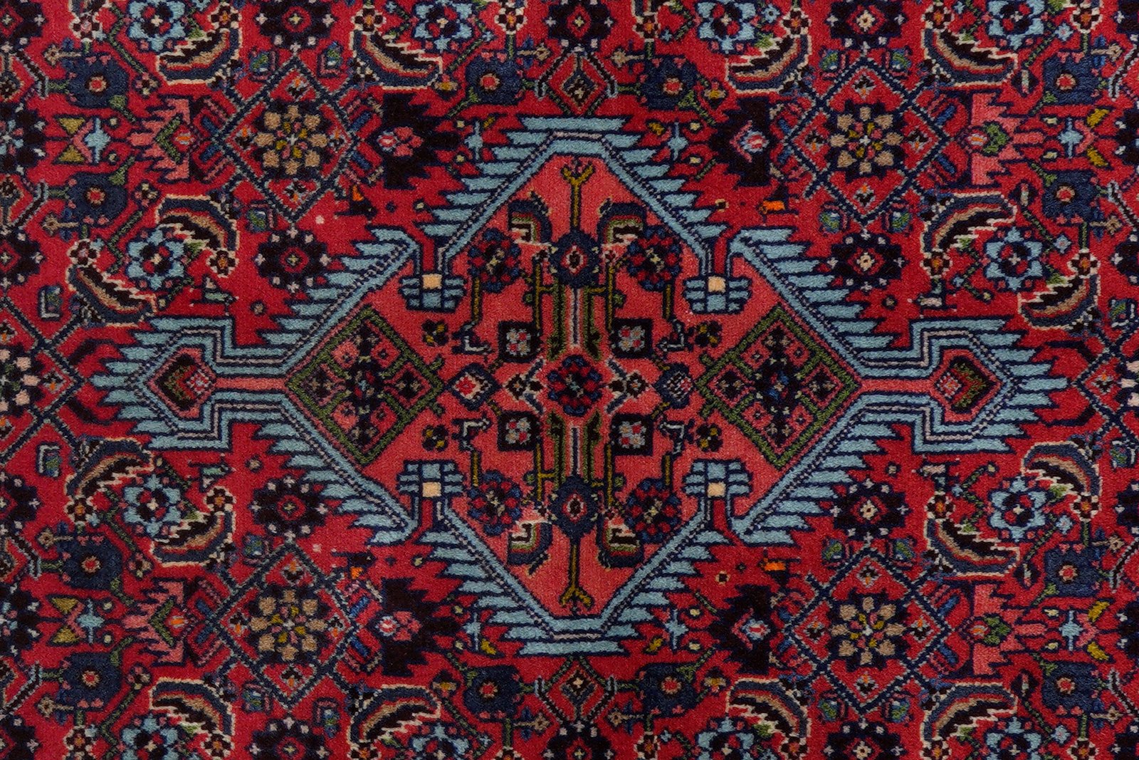 Assadabad — Hand-knotted, 133x207 cm, Red, 100% Virgin Wool | View 6