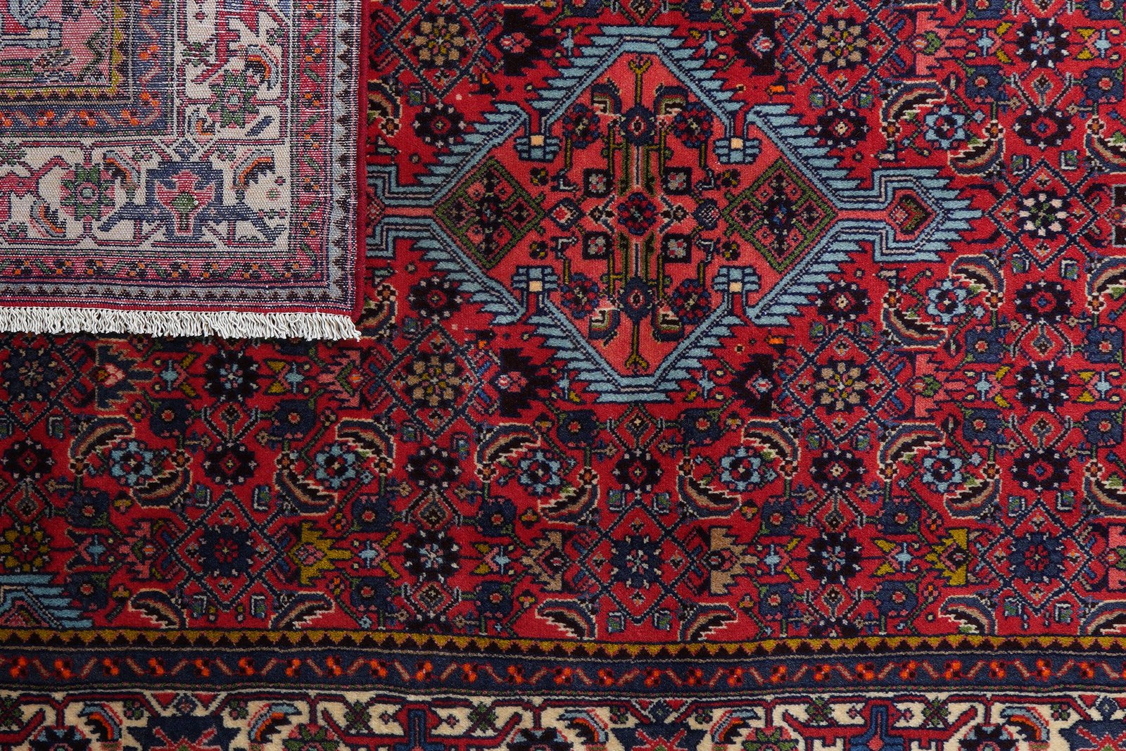 Assadabad — Hand-knotted, 133x207 cm, Red, 100% Virgin Wool | View 7
