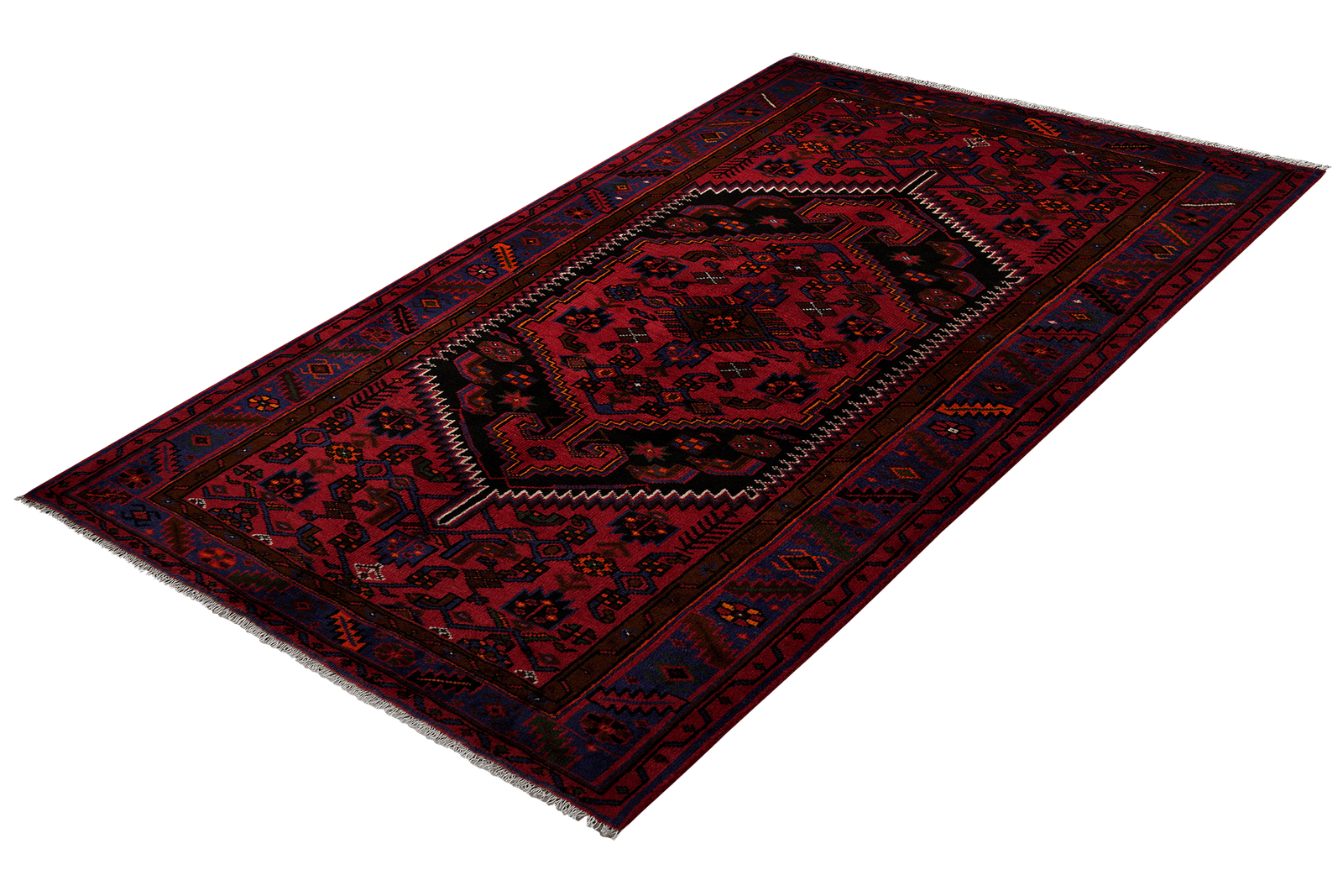 Khamseh — Hand-knotted, 133x222 cm, Blue, 100% Virgin Wool | View 5