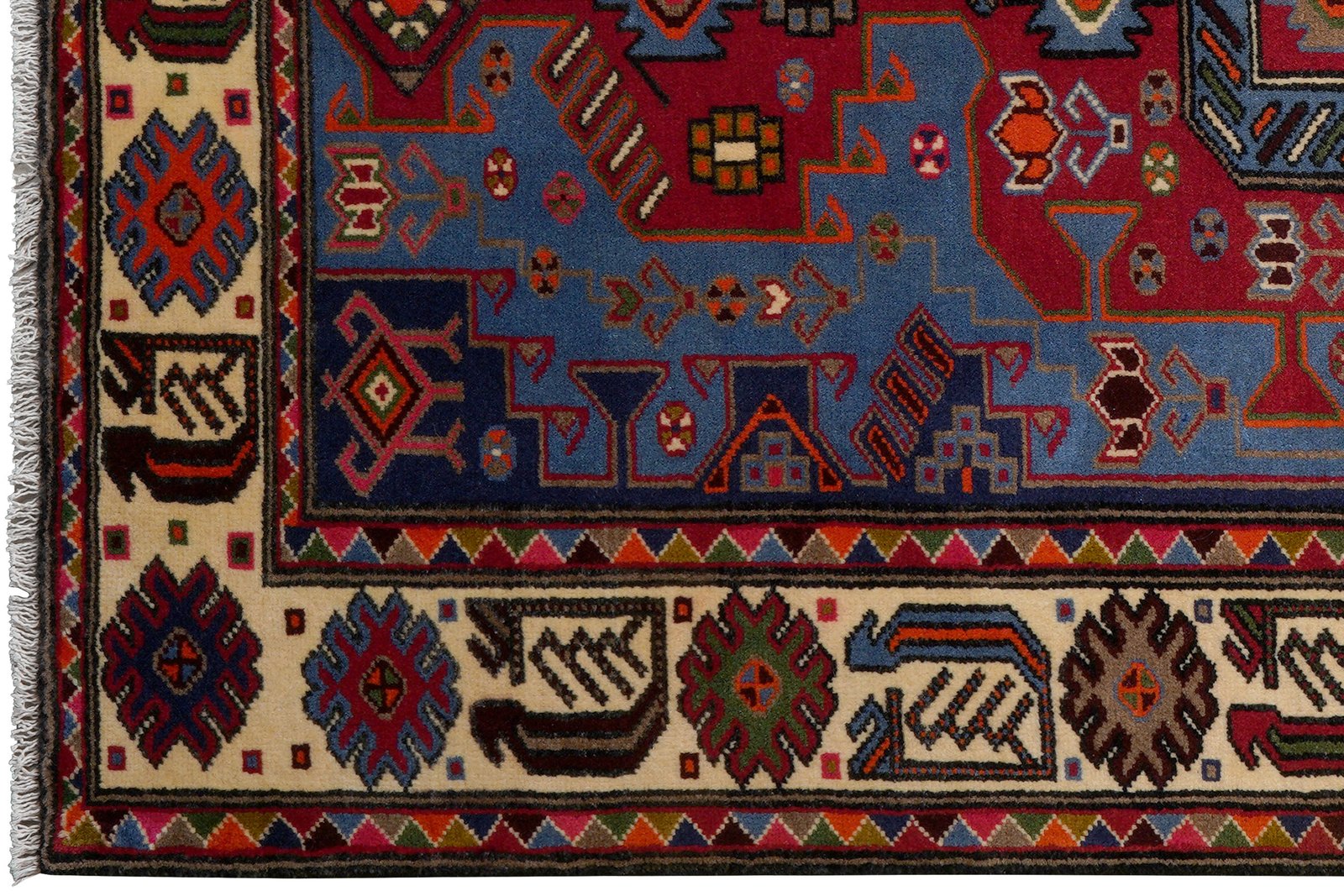 Tarom — Hand-knotted, 132x199 cm, Blue, 100% Virgin Wool | View 3