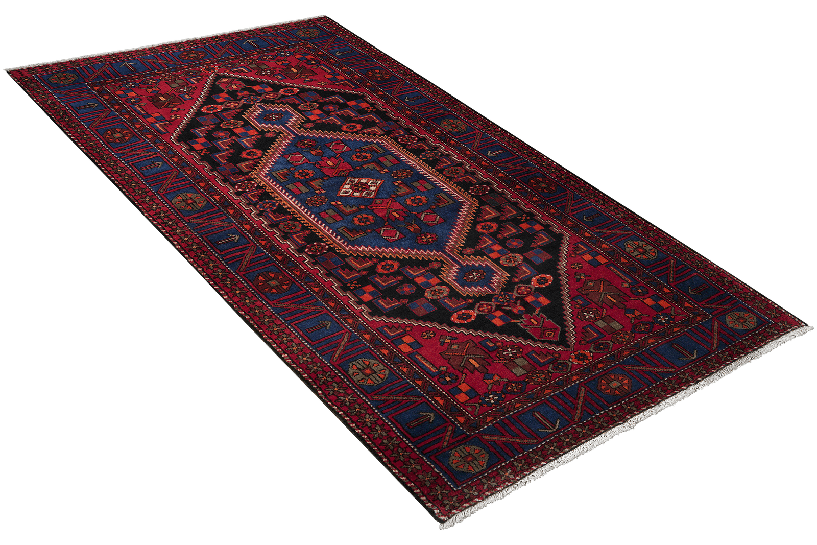 Khamseh — Hand-knotted, 145x263 cm, Blue, 100% Virgin Wool | View 4
