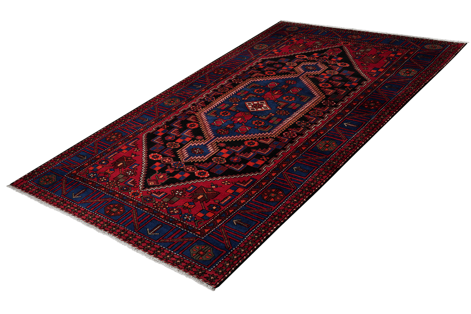 Khamseh — Hand-knotted, 145x263 cm, Blue, 100% Virgin Wool | View 5