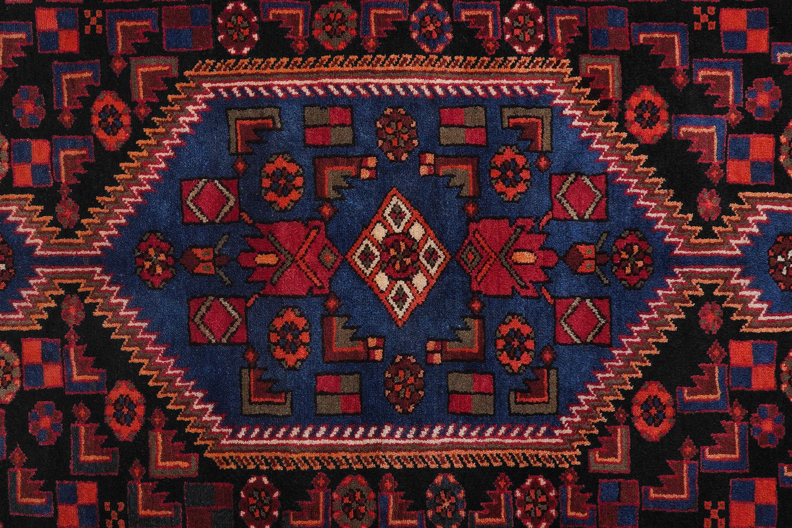 Khamseh — Hand-knotted, 145x263 cm, Blue, 100% Virgin Wool | View 6