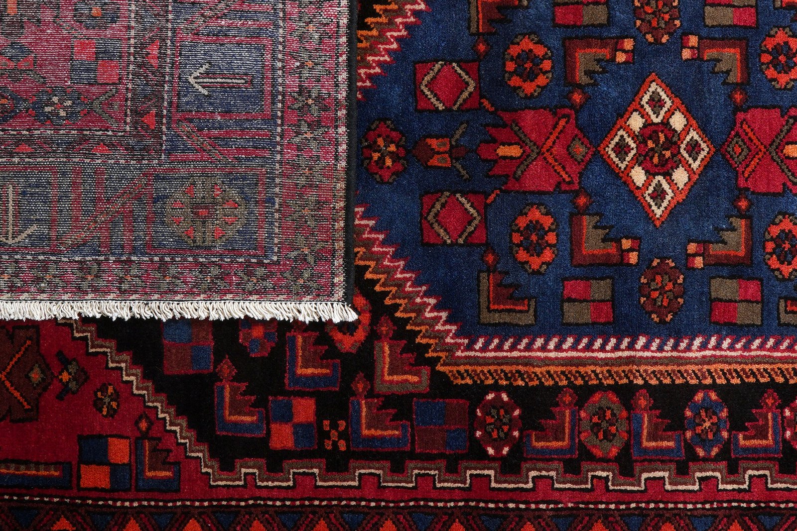 Khamseh — Hand-knotted, 145x263 cm, Blue, 100% Virgin Wool | View 7