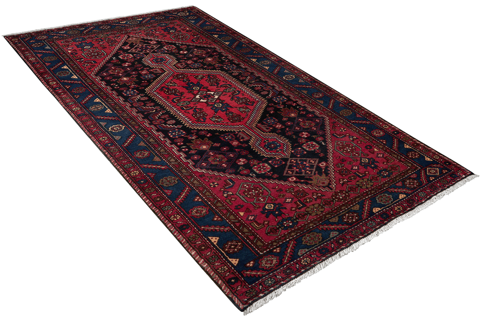 Khamseh — Hand-knotted, 141x228 cm, Black, 100% Virgin Wool | View 4