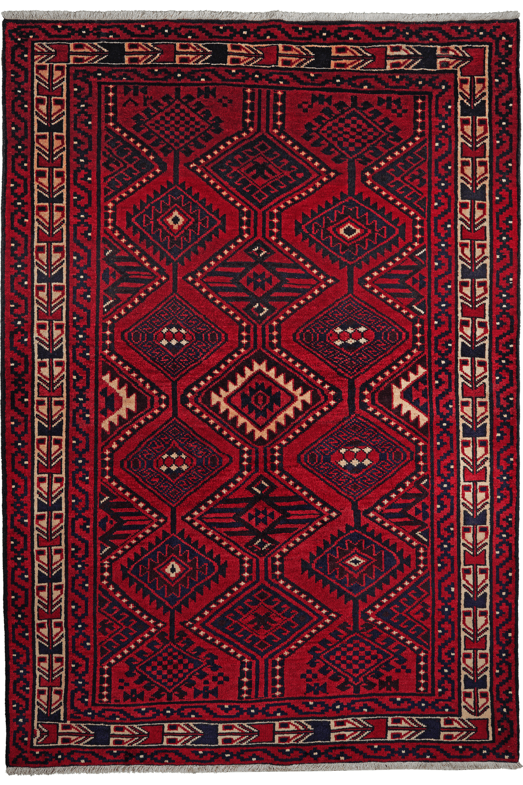 Lori — Hand-knotted, 172x252 cm, Red, 100% Virgin Wool | Main view