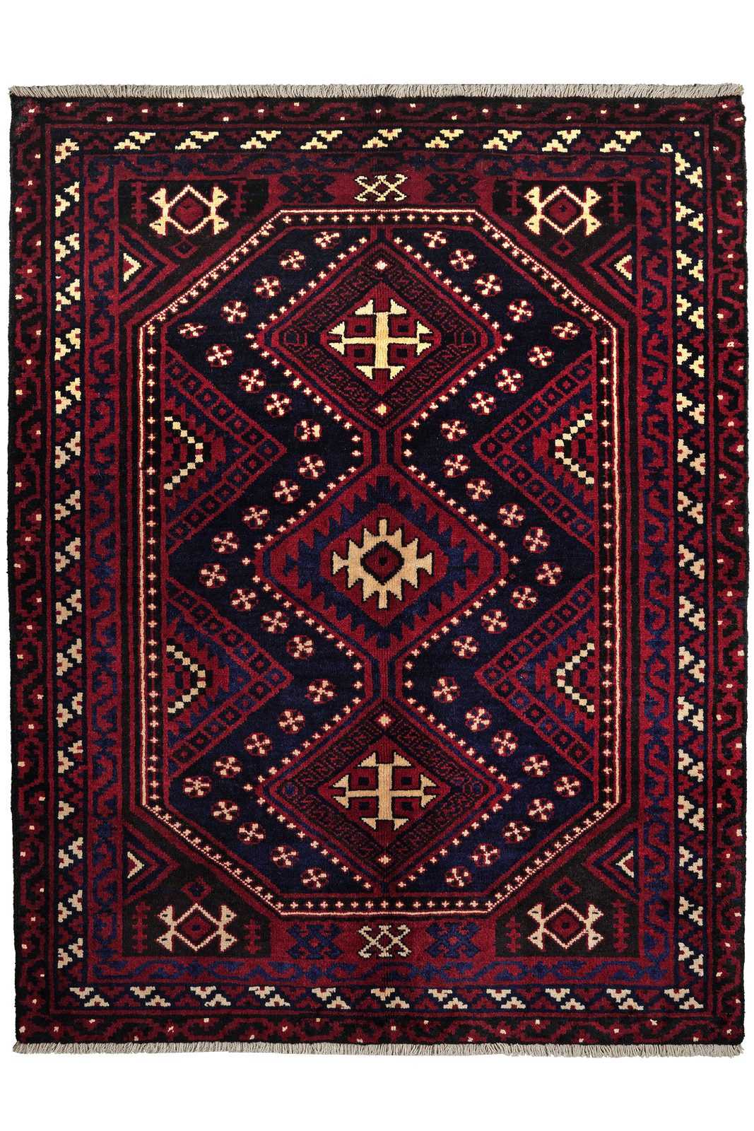 Lori — Hand-knotted, 144x191 cm, Blue, 100% Virgin Wool | Main view