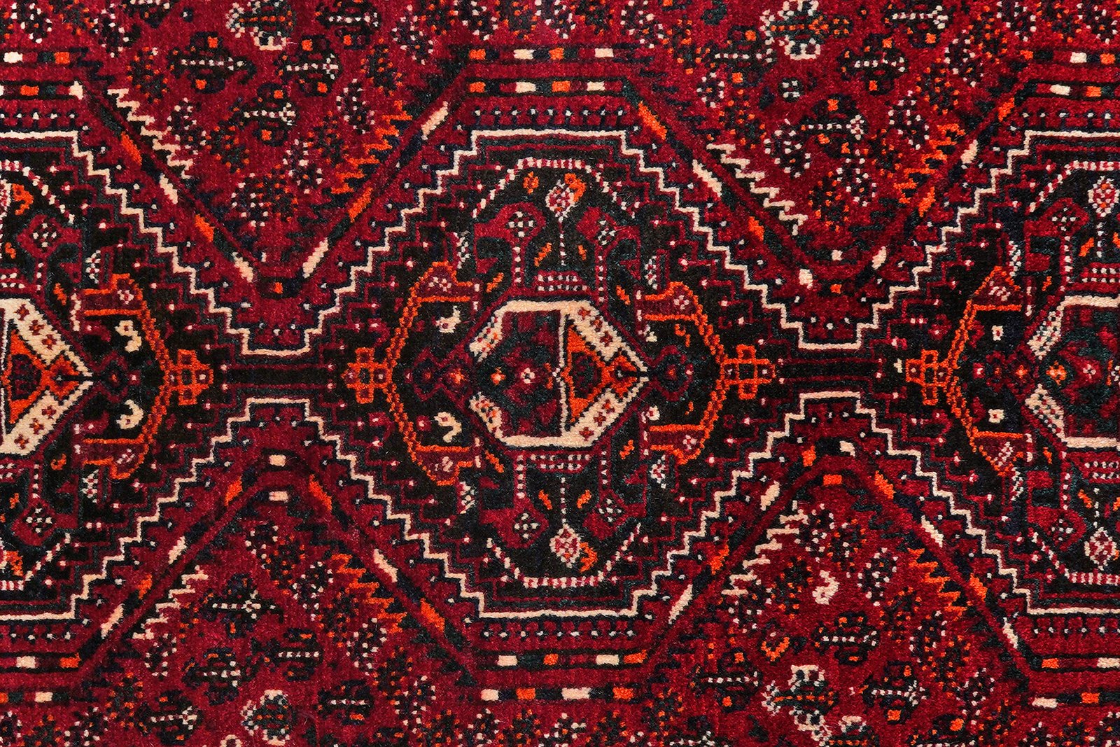 Gashgai — Hand-knotted, 162x210 cm, Red, 100% Virgin Wool | View 6