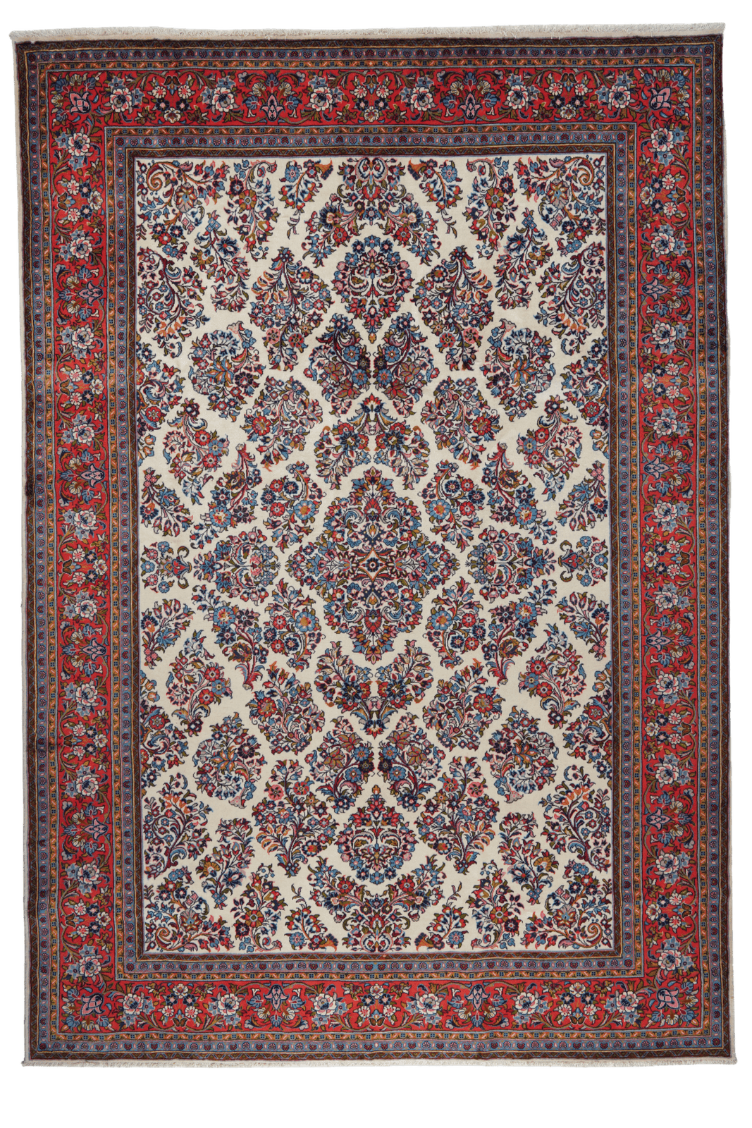 Sarough — Hand-knotted, 249x353 cm, Beige, 100% Virgin Wool | Main view