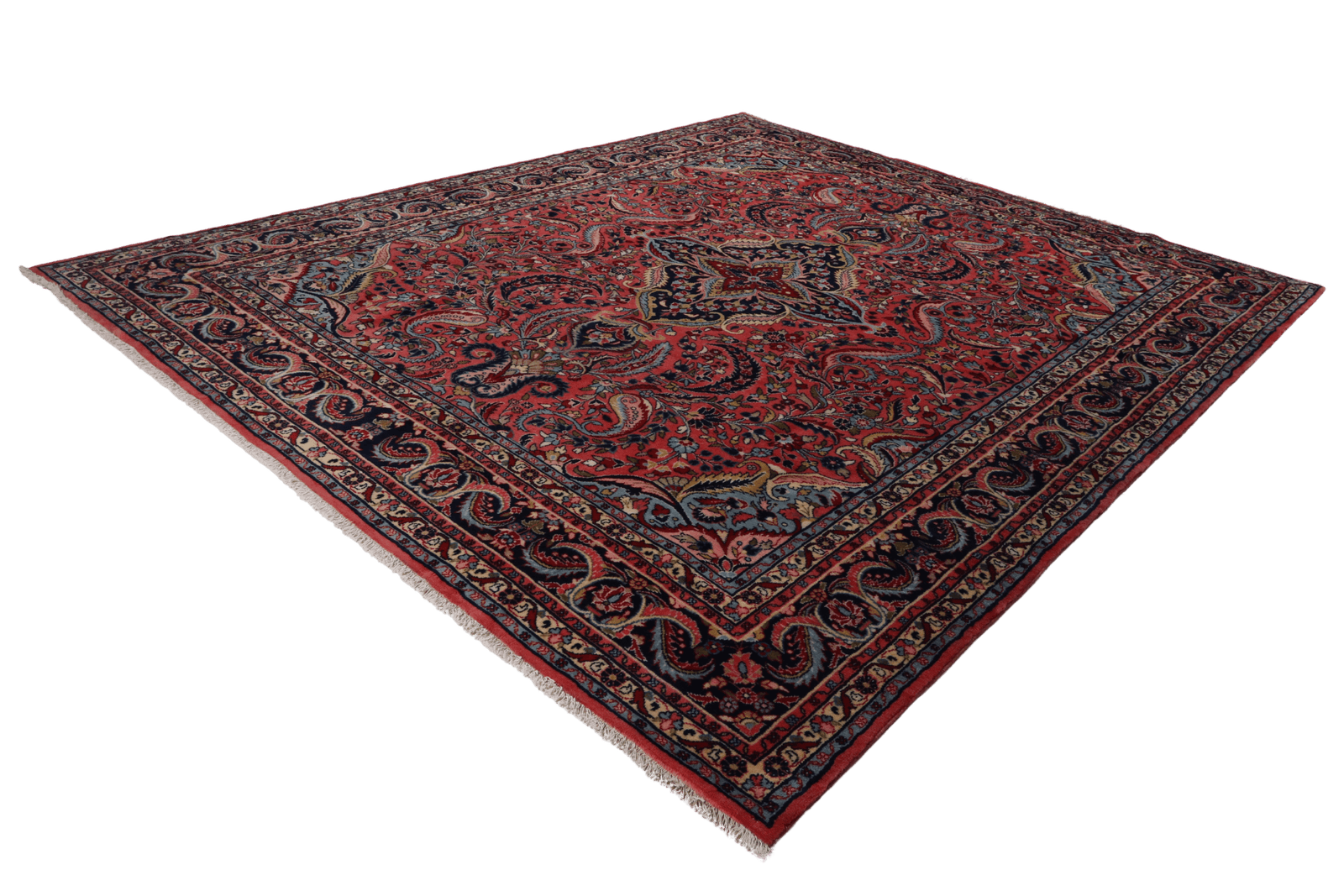 Mehreban — Hand-knotted, 260x326 cm, Red, 100% Virgin Wool | View 6
