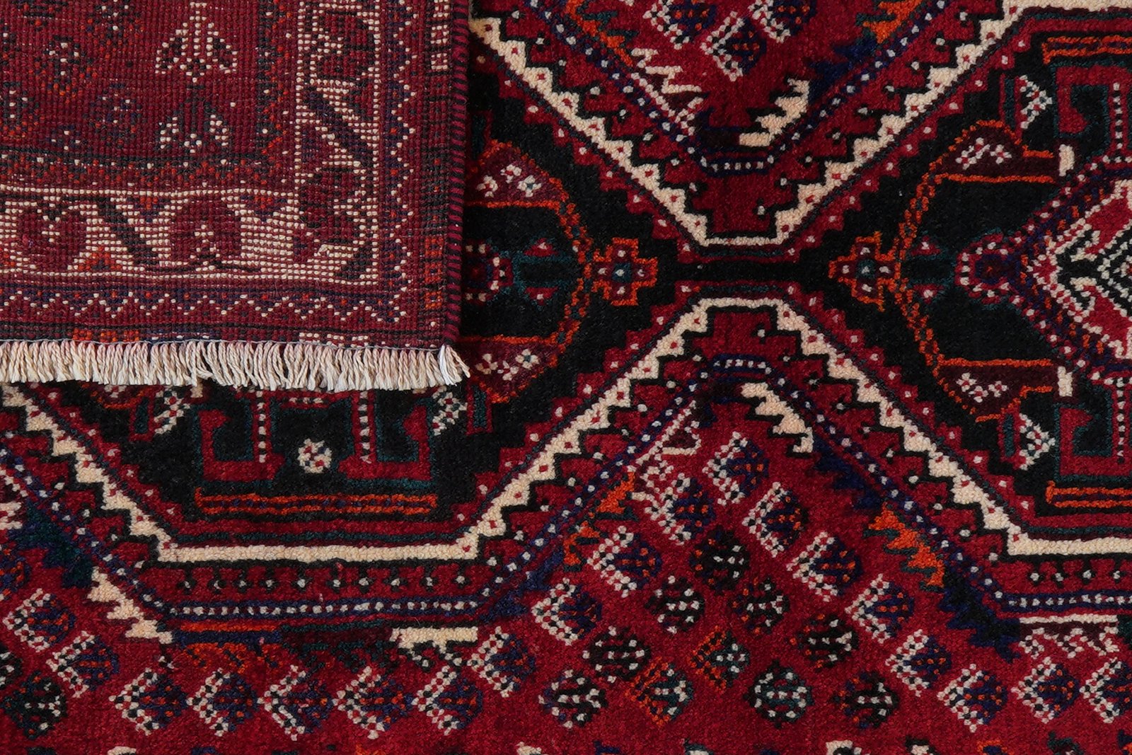 Shiraz — Hand-knotted, 102x149 cm, Red, 100% Virgin Wool | View 7