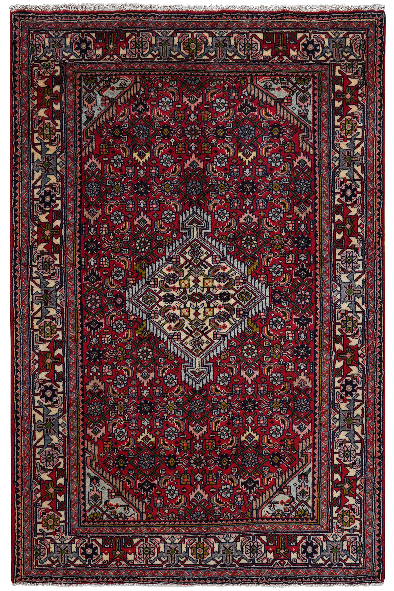 Assadabad — Handgefertigt, 193x126 cm, Beige, 100% Virgin Wool | Main view