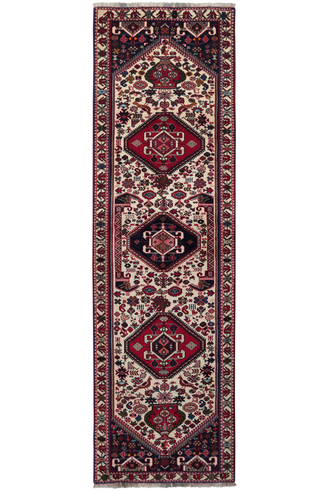 Gashgai — Hand-knotted, 87x292 cm, Beige, 100% Virgin Wool | Main view