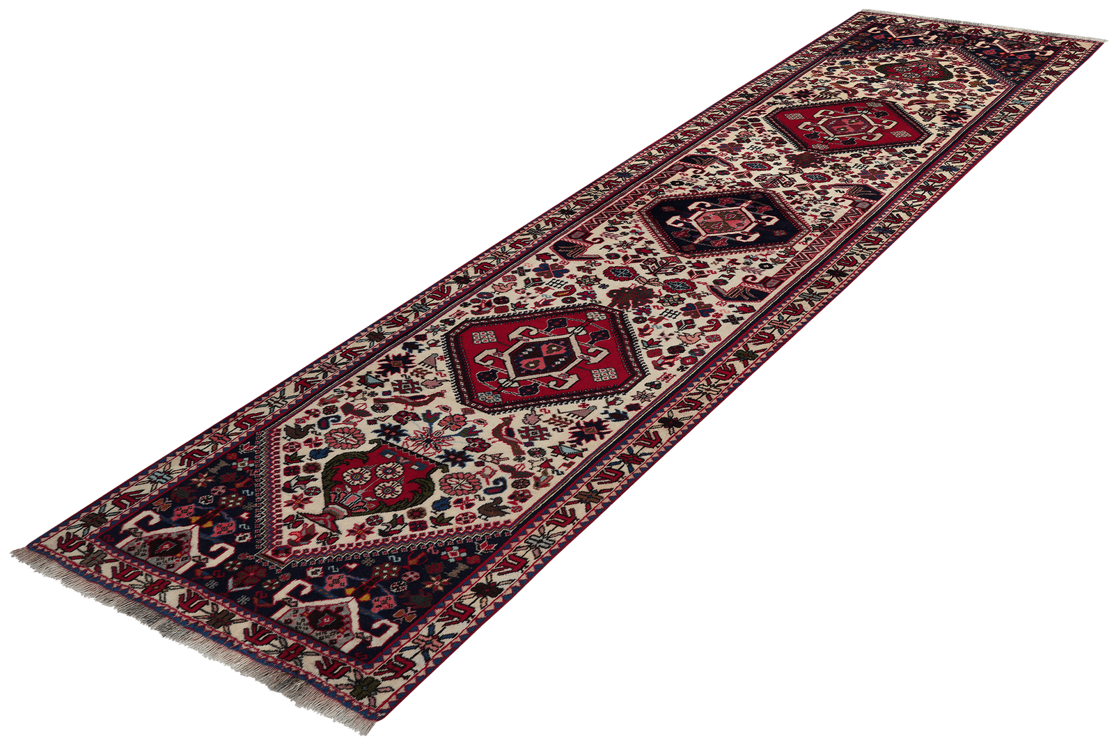 Gashgai — Hand-knotted, 87x292 cm, Beige, 100% Virgin Wool | View 5