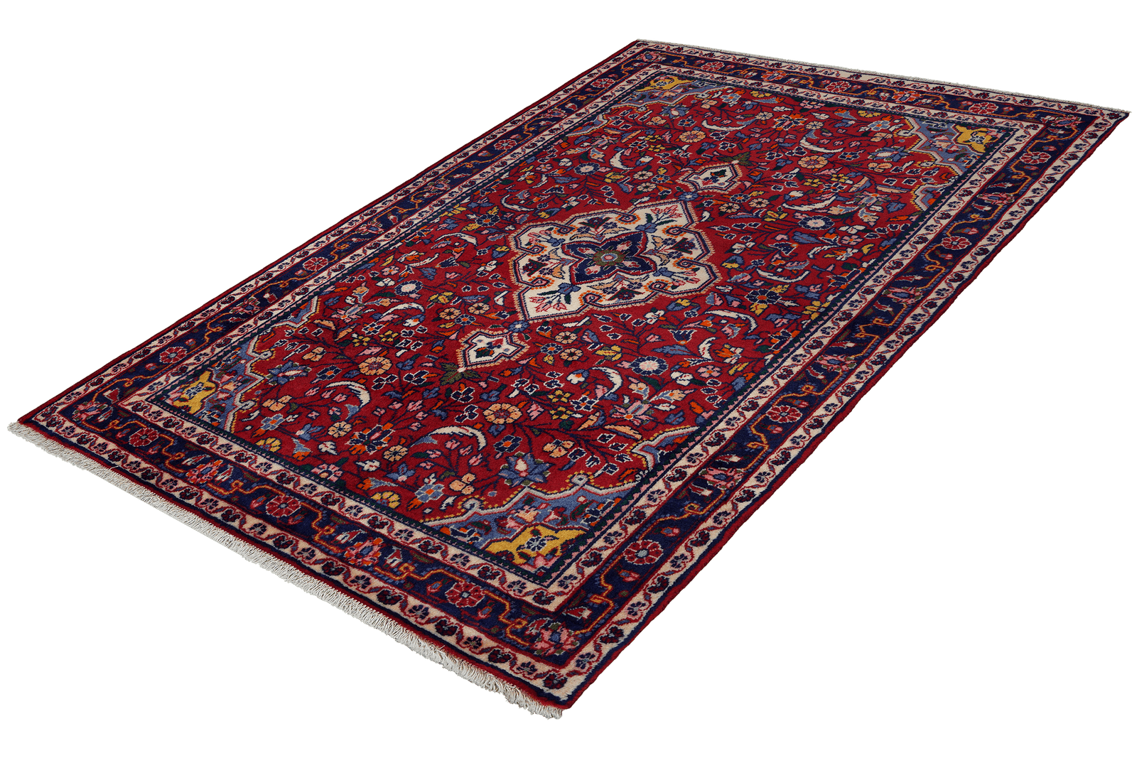 Djozan — Hand-knotted, 108x156 cm, Red, 100% Virgin Wool | View 5