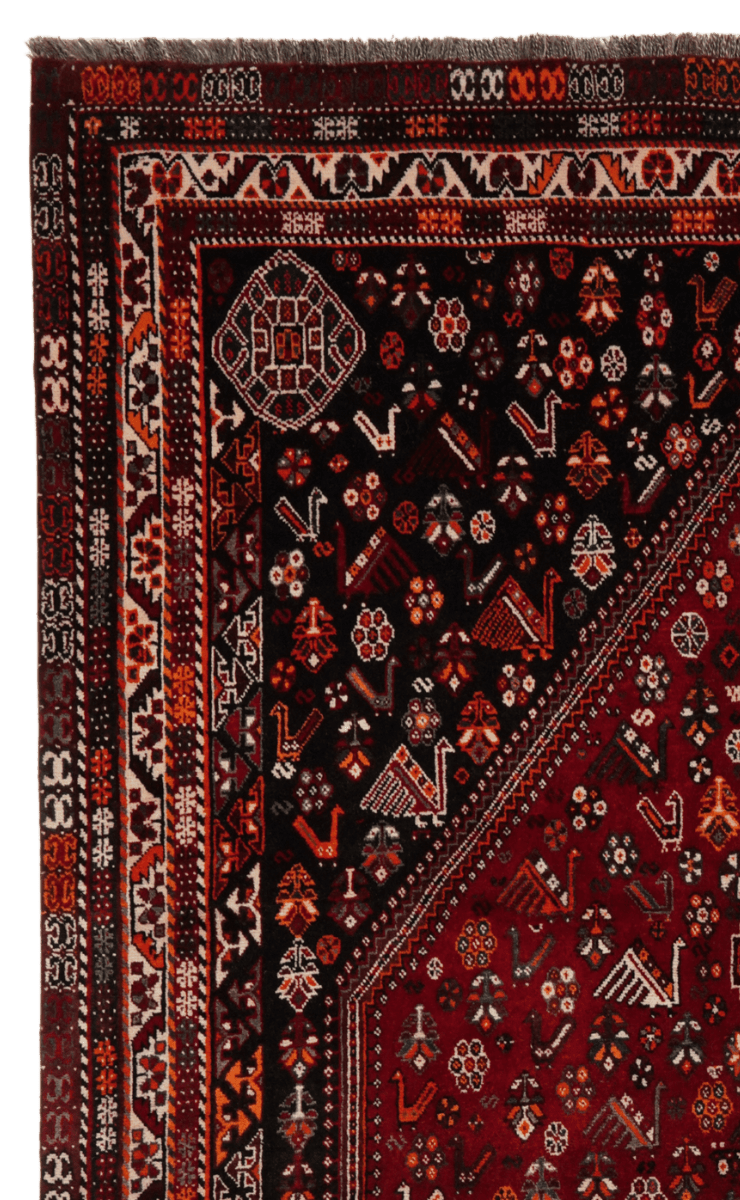Gashgai — Hand-knotted, 219x320 cm, Red, 100% Virgin Wool | View 3