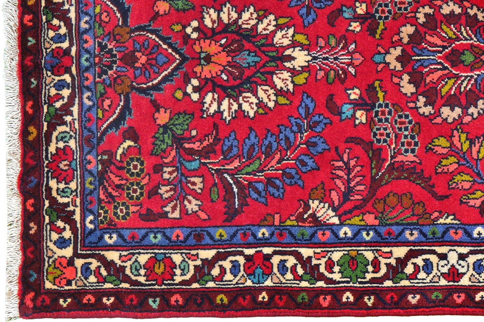 Mehreban — Hand-knotted, 77x295 cm, Red, 100% Virgin Wool | View 3