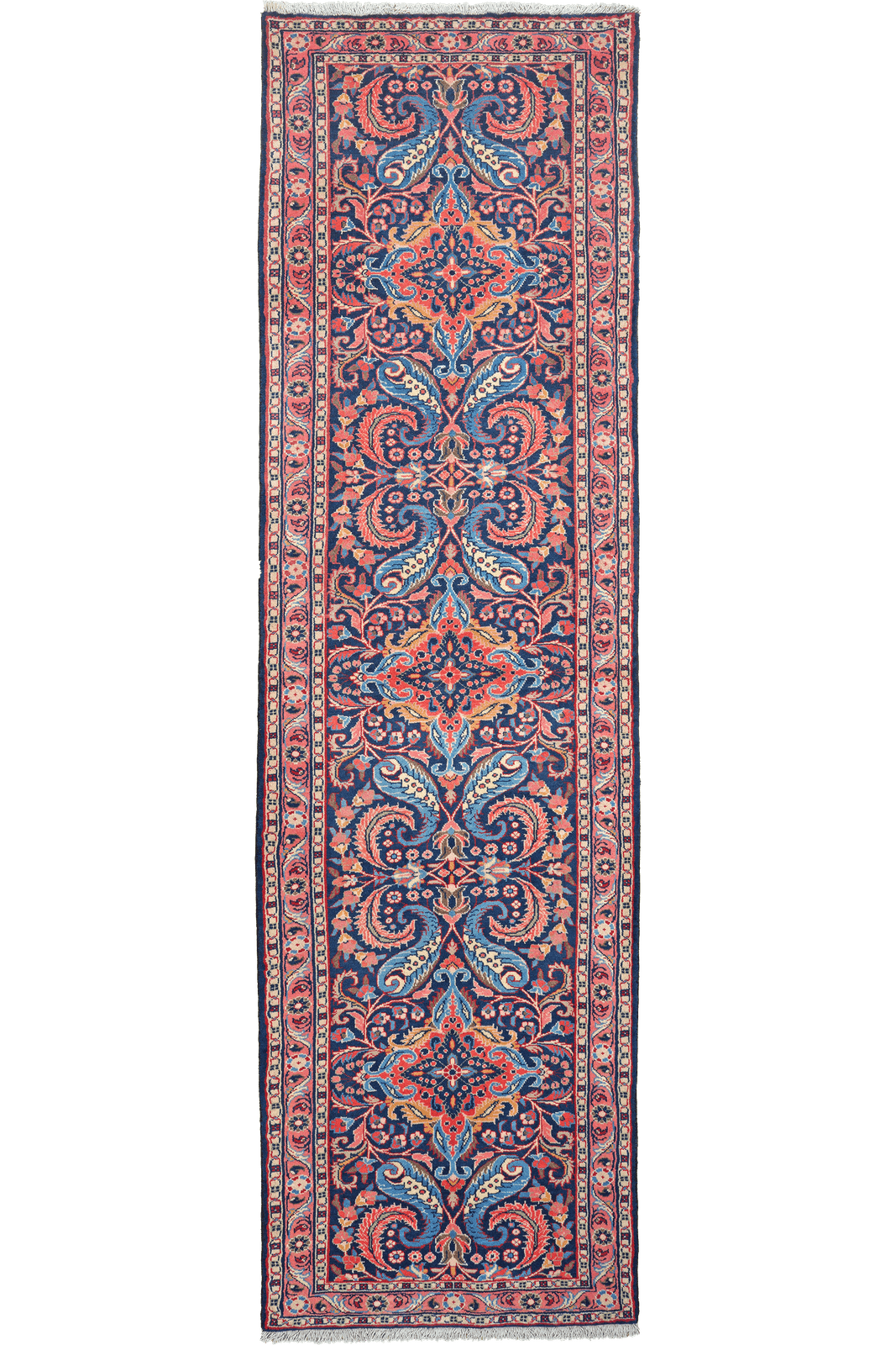 Mehreban — Hand-knotted, 83x300 cm, Blue, 100% Virgin Wool | Main view