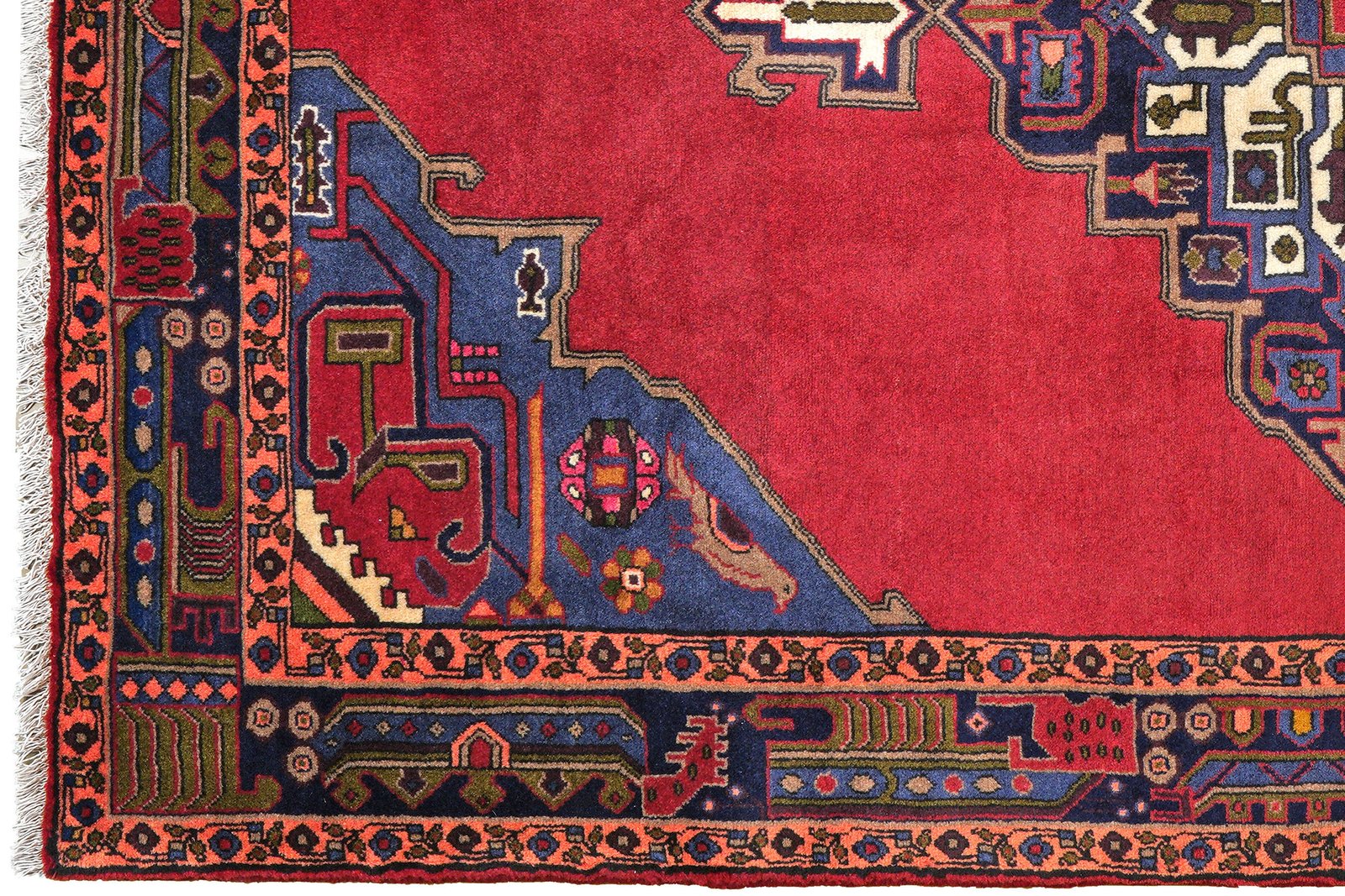 Kolyai — Hand-knotted, 154x233 cm, Red, 100% Virgin Wool | View 3