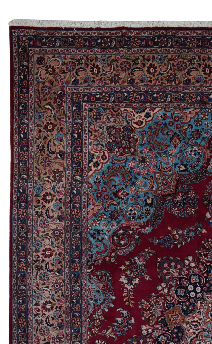 Sabzevar — Hand-knotted, 302x395 cm, Red, 100% Virgin Wool | View 3