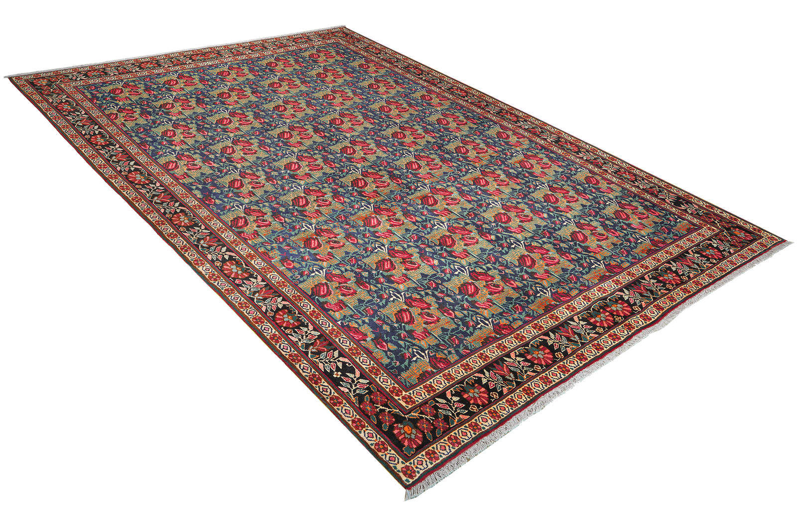 Afshar — Hand-knotted, 210x295 cm, Blue, 100% Virgin Wool | View 4