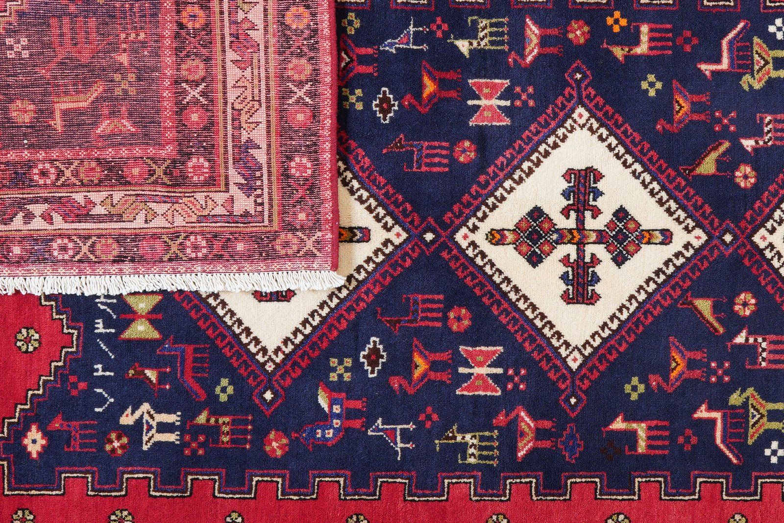 Afshar — Hand-knotted, 166x243 cm, Blue, 100% Virgin Wool | View 7