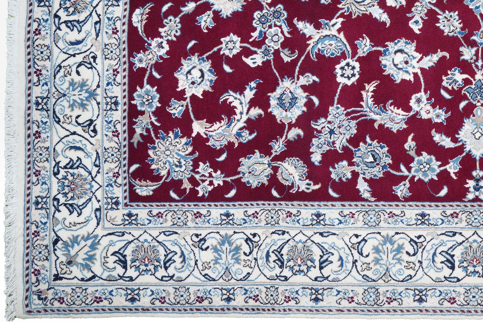 Nain 12La — Hand-knotted, 197x295 cm, Red, 100% Virgin Wool | View 3