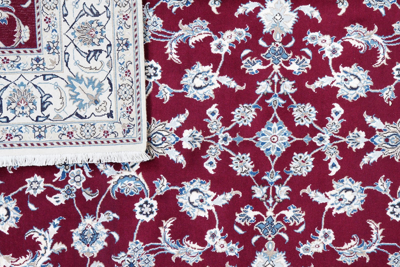 Nain 12La — Hand-knotted, 197x295 cm, Red, 100% Virgin Wool | View 7
