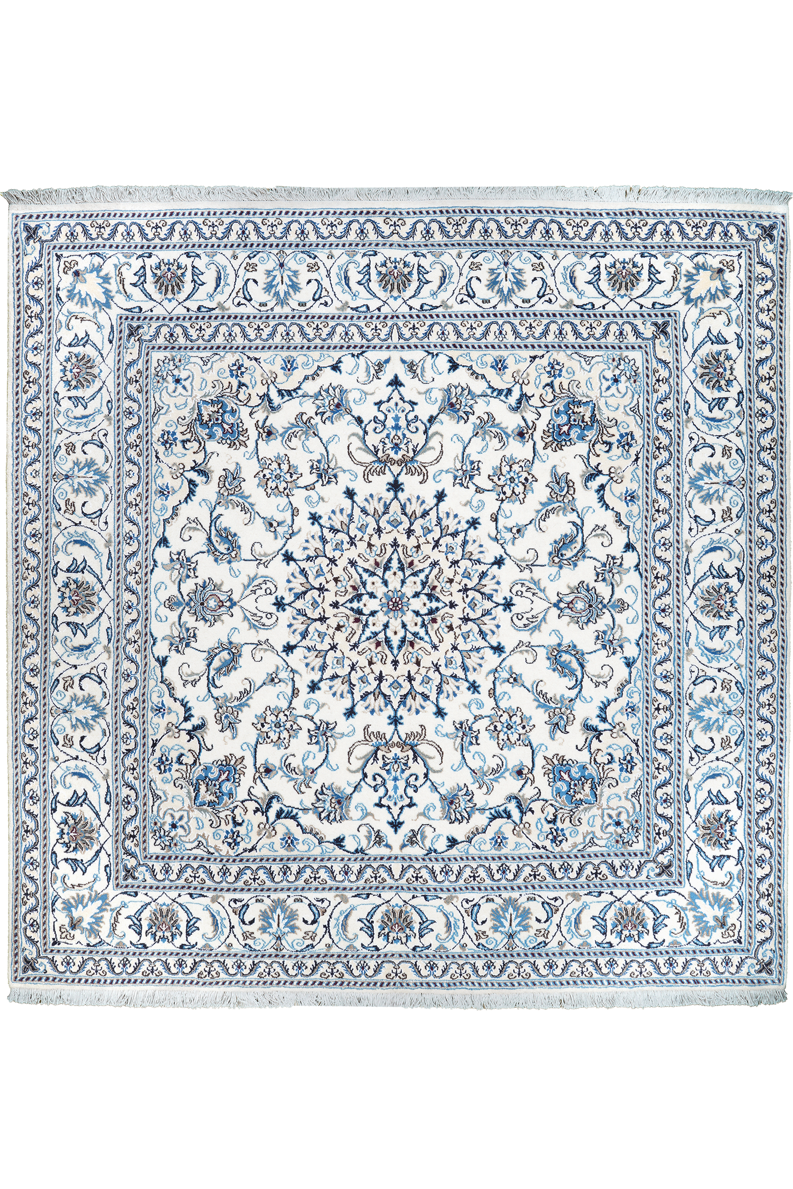 Nain 12La — Handgefertigt, 198x197 cm, Beige, 100% Virgin Wool | Main view