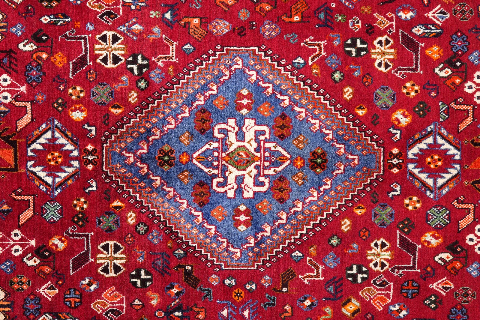 Gashgai — Hand-knotted, 174x279 cm, Red, 100% Virgin Wool | View 6