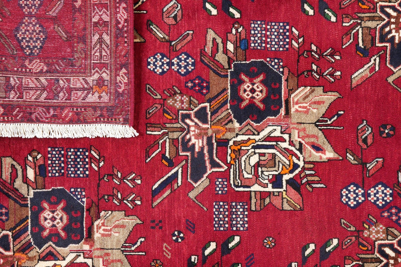 Afshar — Hand-knotted, 136x182 cm, Red, 100% Virgin Wool | View 7