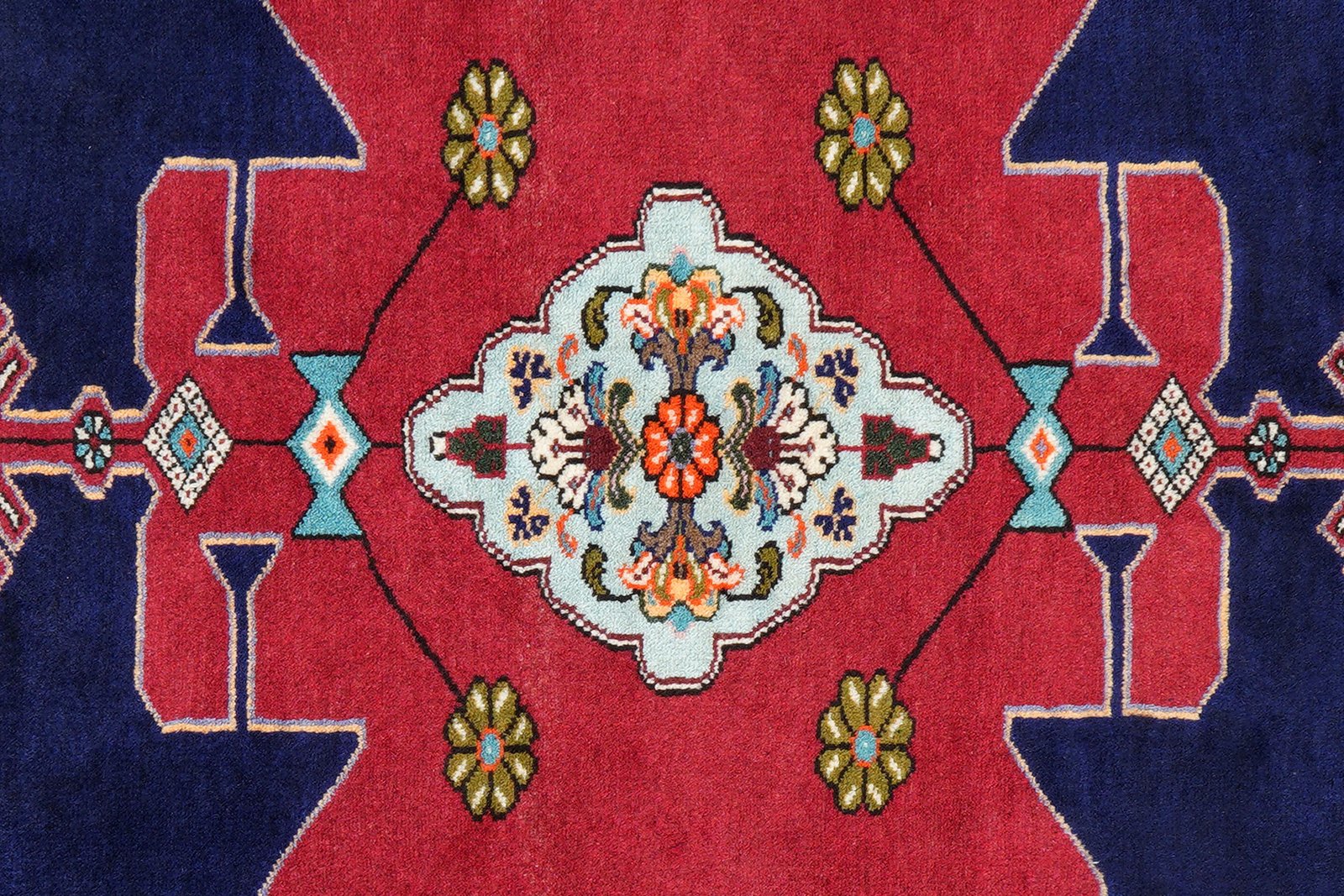 Tarom — Hand-knotted, 125x199 cm, Blue, 100% Virgin Wool | View 6