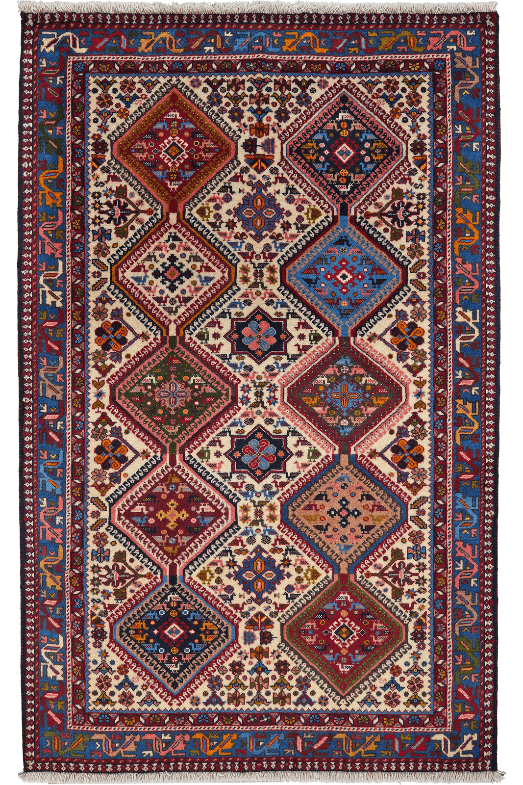 Yalameh — Hand-knotted, 101x160 cm, Beige, 100% Virgin Wool | Main view