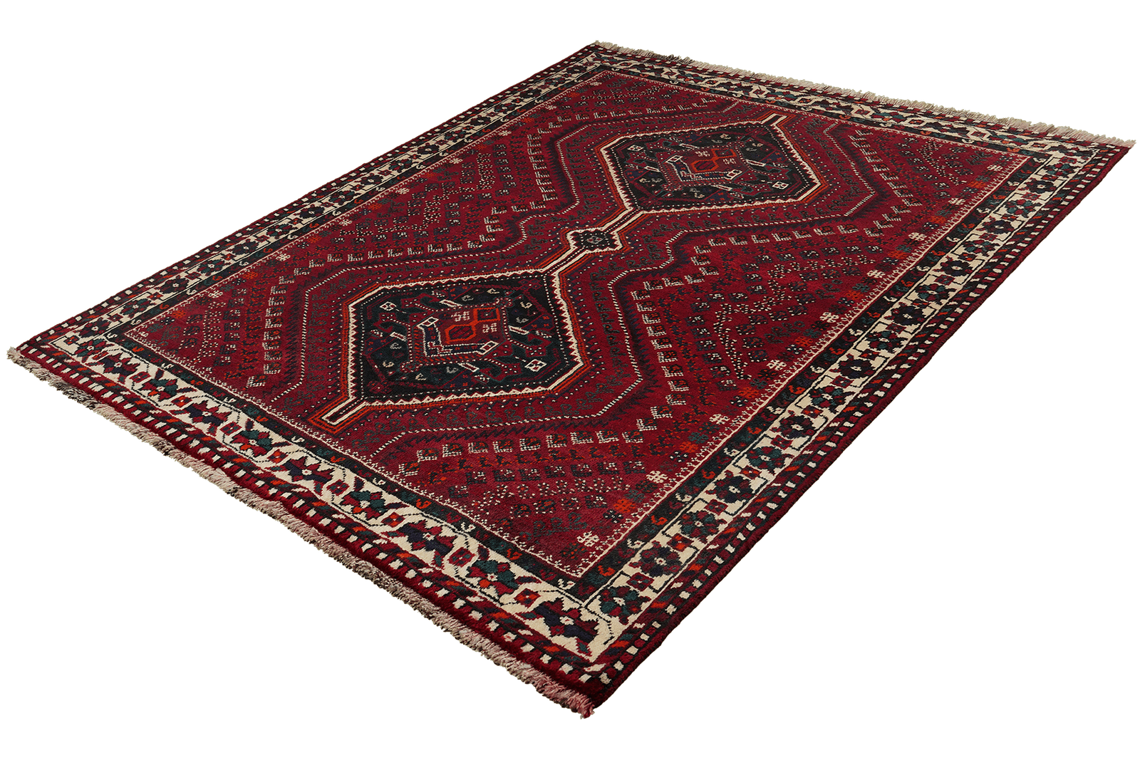 Gashgai — Hand-knotted, 164x205 cm, Red, 100% Virgin Wool | View 5