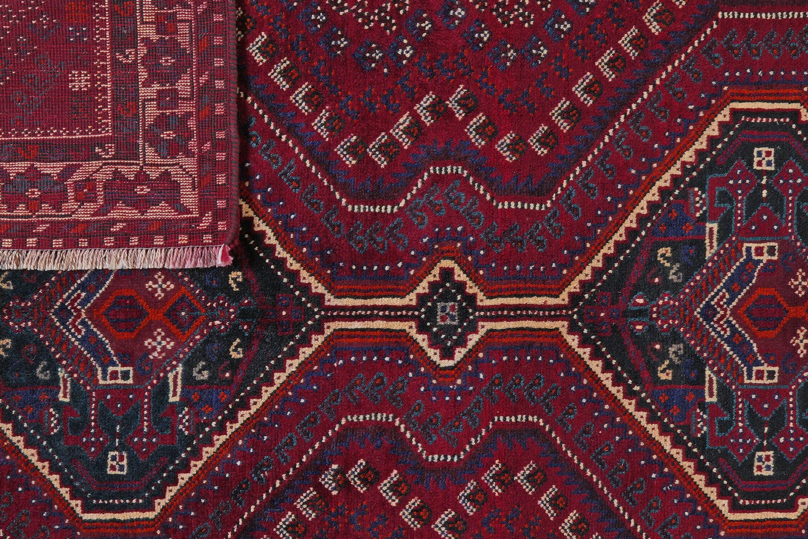 Gashgai — Hand-knotted, 164x205 cm, Red, 100% Virgin Wool | View 7