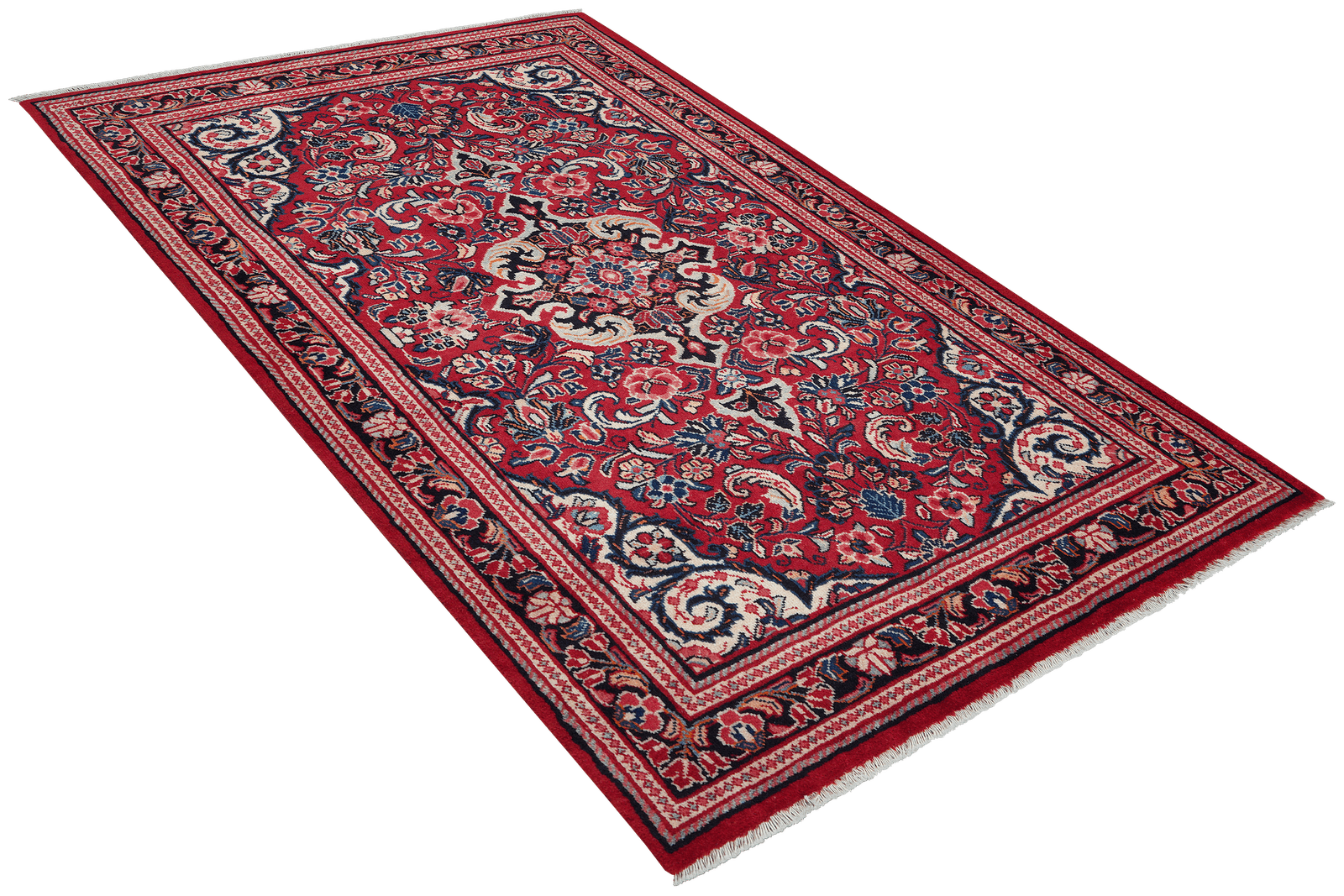 Mahal — Hand-knotted, 129x207 cm, Red, 100% Virgin Wool | View 4