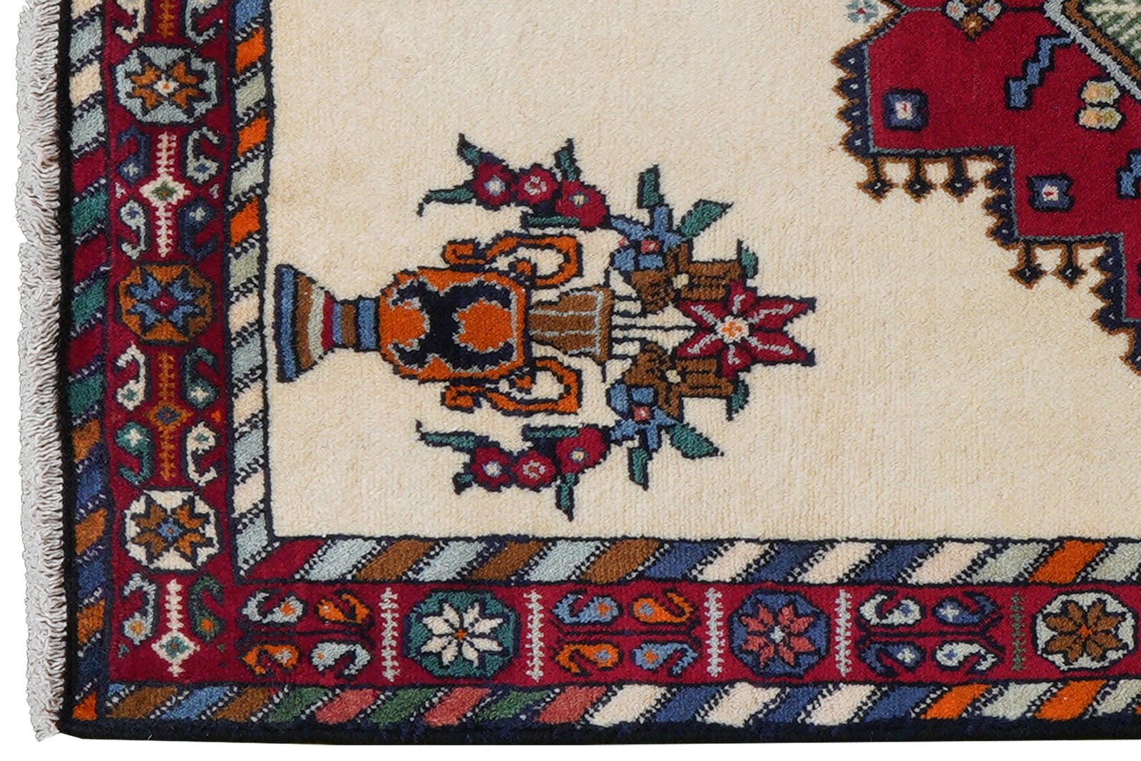Afshar — Hand-knotted, 73x113 cm, Beige, 100% Virgin Wool | View 3