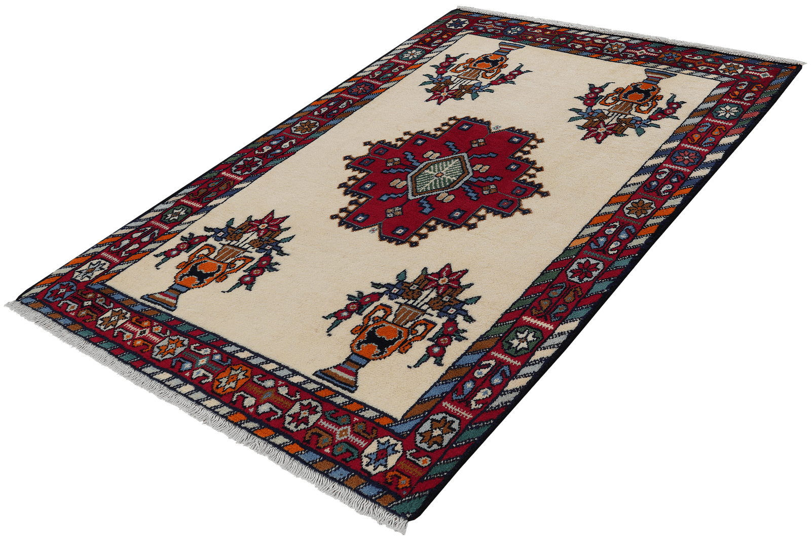 Afshar — Hand-knotted, 73x113 cm, Beige, 100% Virgin Wool | View 5