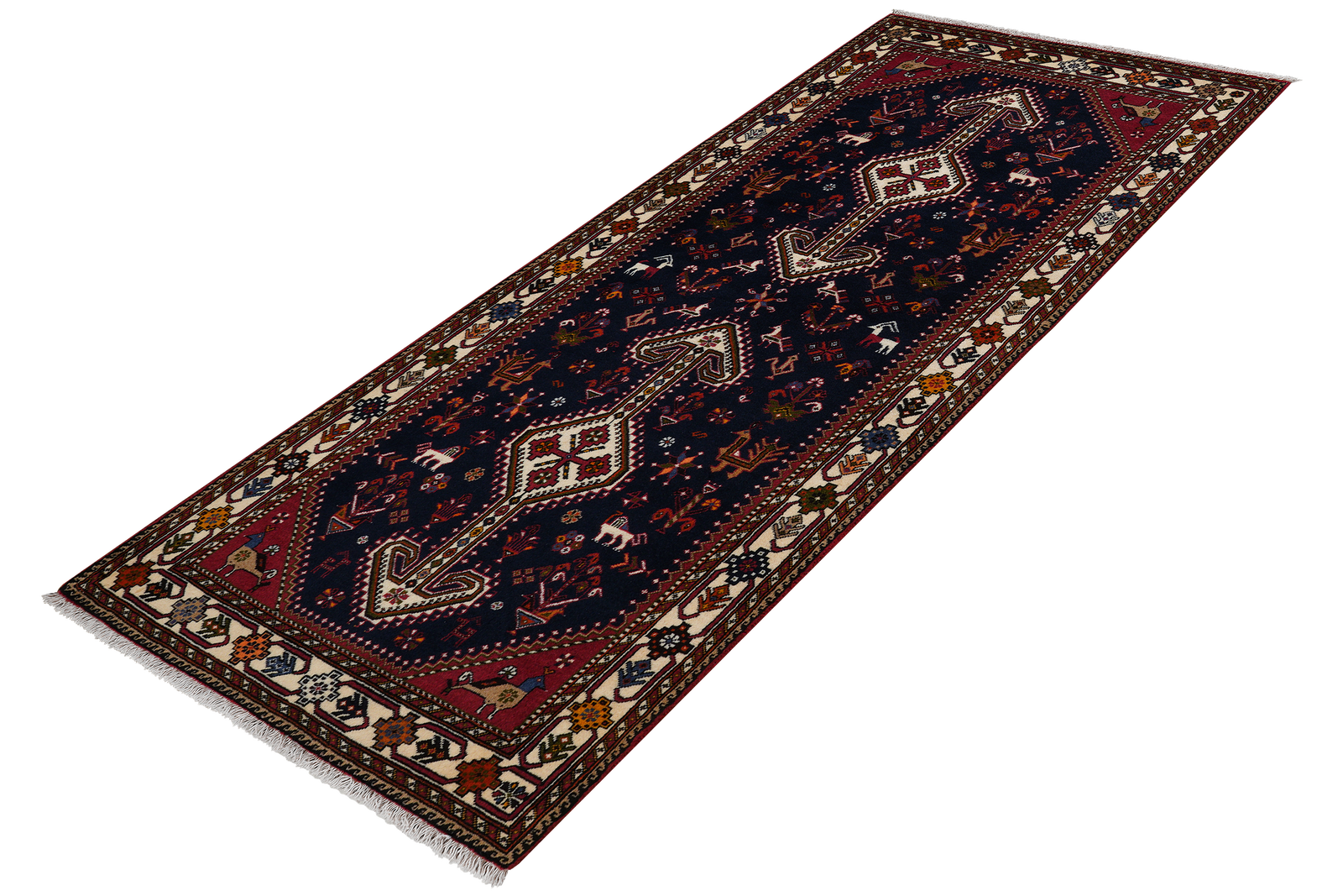 Nasrabad — Handgefertigt, 195x82 cm, Beige, 100% Virgin Wool | View 6