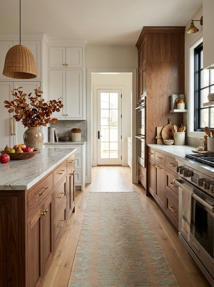 Kelim Gashgai — Handgefertigt, 200x58 cm, Beige, 100% Virgin Wool | Back view