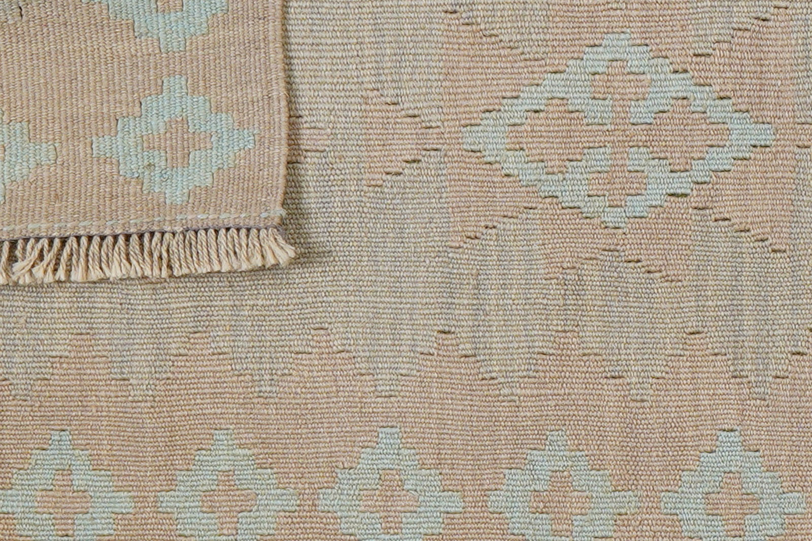 Kelim Gashgai — Handgefertigt, 200x58 cm, Beige, 100% Virgin Wool | View 7