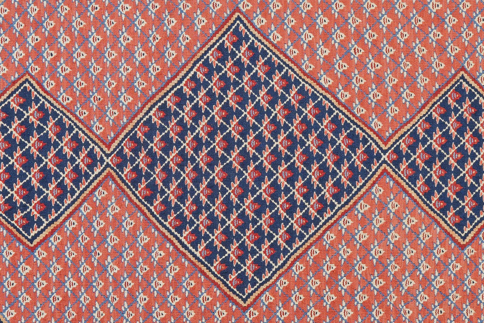 Kelim Senneh — Handmade, 156x201 cm, Pink, 100% Virgin Wool | View 5