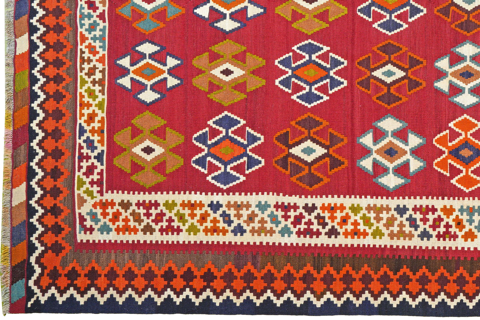 Kelim Gashgai Old — Handgefertigt, 282x179 cm, Beige, 100% Virgin Wool | View 4