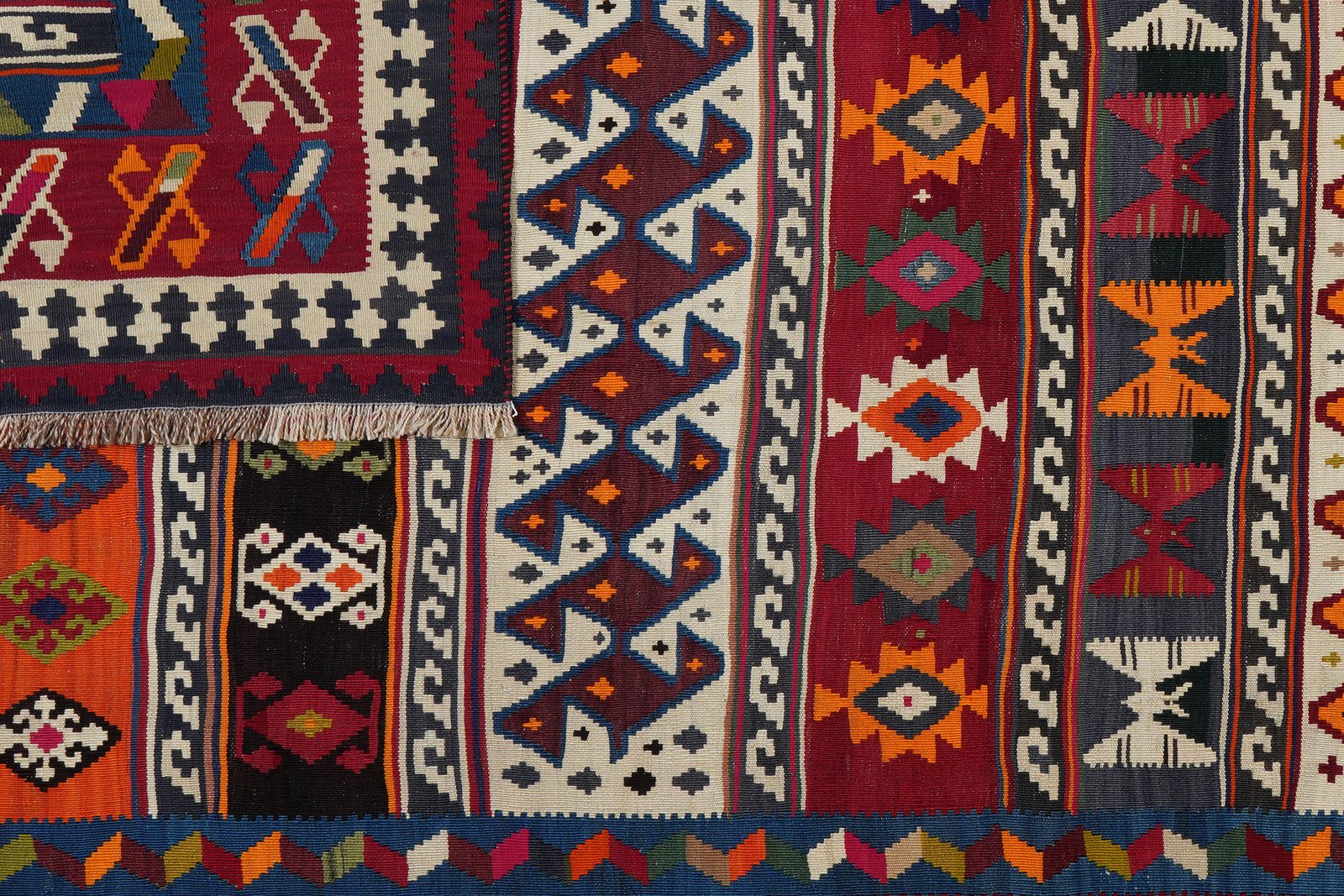 Kelim Gashgai Old — Handmade, 161x280 cm, Multicolor, 100% Virgin Wool | View 6
