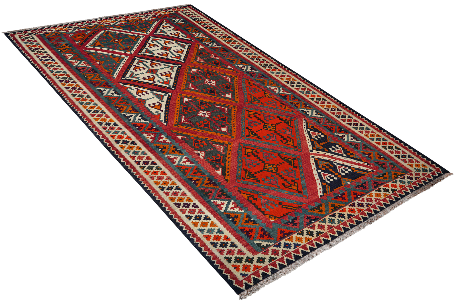 Kelim Gashgai Old — Handgefertigt, 262x158 cm, Beige, 100% Virgin Wool | View 5