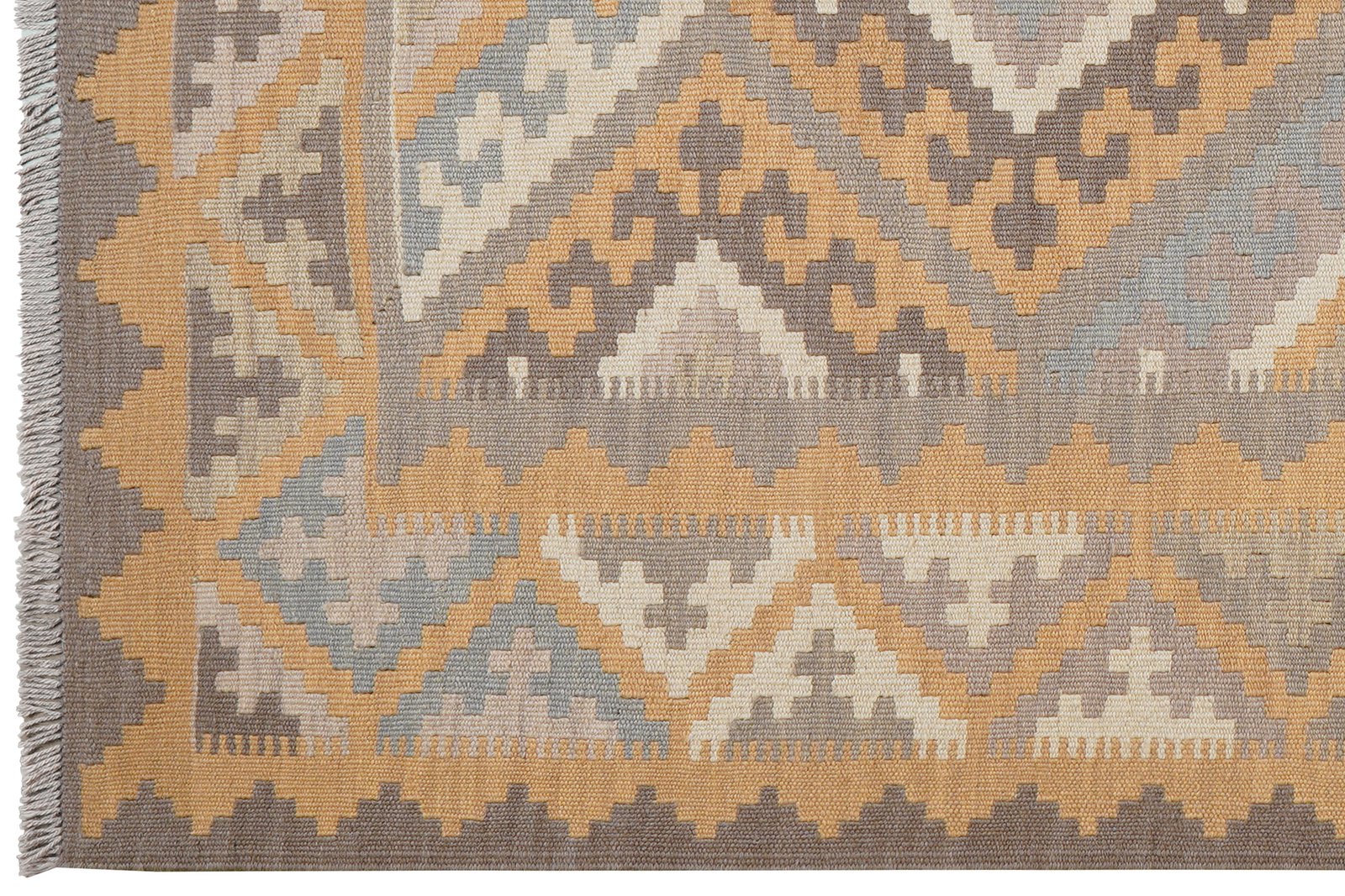 Kelim Gashgai — Handmade, 120x181 cm, Grey, 100% Virgin Wool | View 3