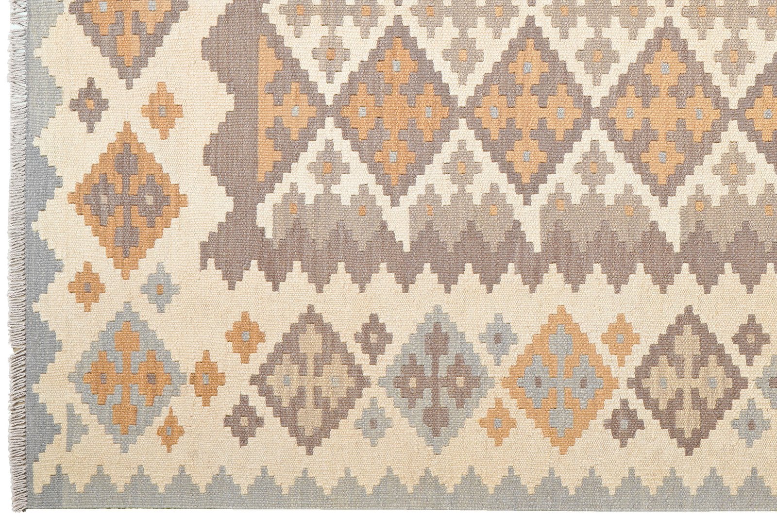Kelim Gashgai — Handmade, 171x239 cm, Beige, 100% Virgin Wool | View 3